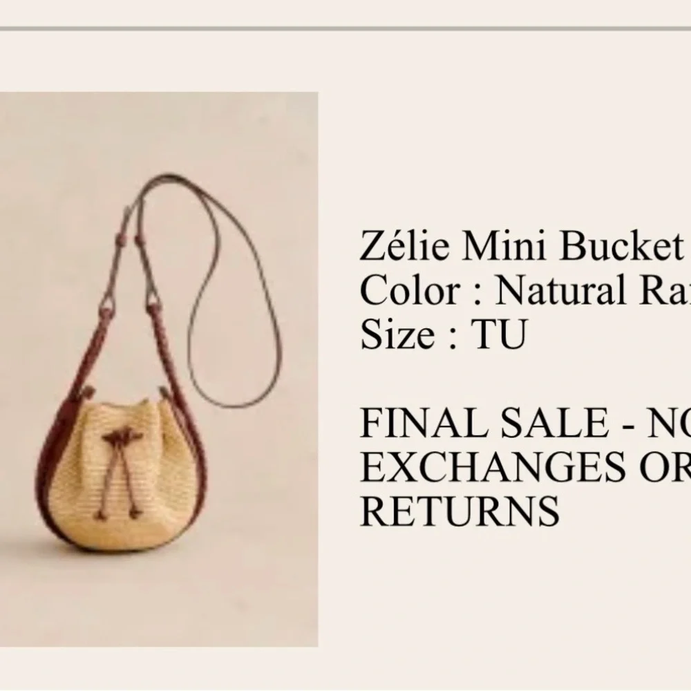 Sezane Tan and Brown Woven Bag - Picture 4 of 8